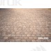Tło fotograficzne „Niebieski domek wśród żółtych tulipanów” | E852